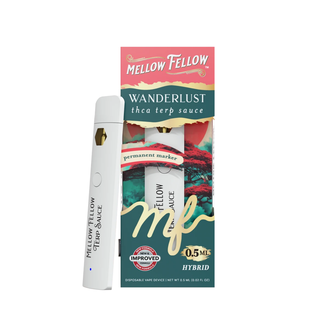 Wanderlust Blend 0.5ml Terp Sauce Disposable Vape - Permanent Marker (Hybrid) - Mellow Fellow