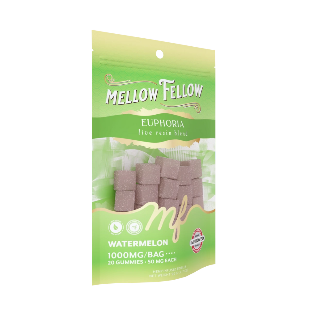 Euphoria Blend - Live Resin M - Fusions Edibles - Watermelon 1000mg - Mellow Fellow