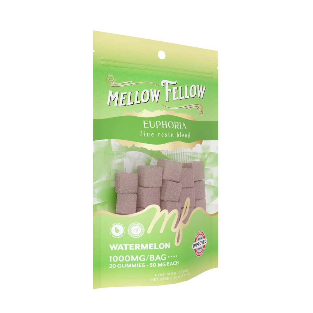 Euphoria Blend - Live Resin M - Fusions Edibles - Watermelon 1000mg - Mellow Fellow