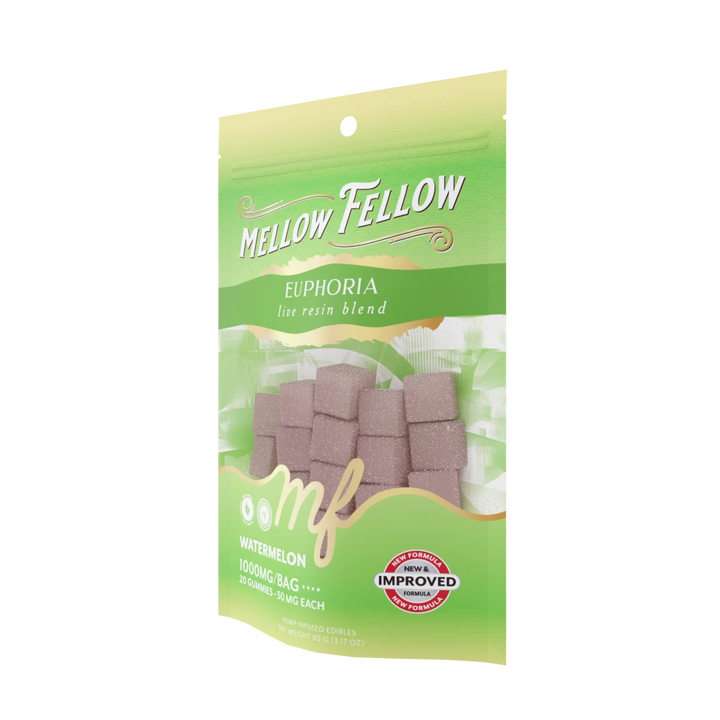 Euphoria Blend - Live Resin M - Fusions Edibles - Watermelon 1000mg - Mellow Fellow