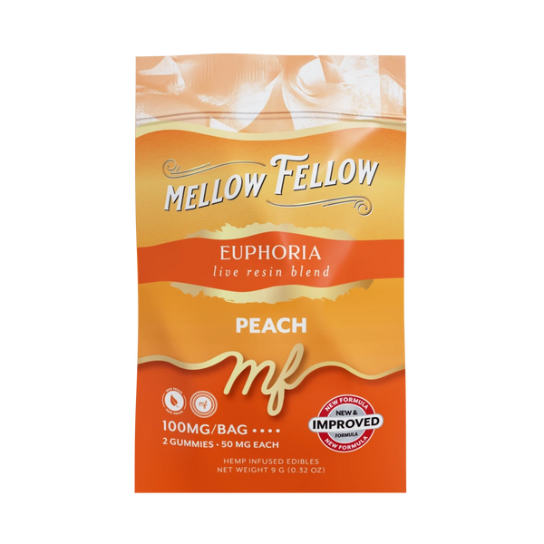 Euphoria Blend - Live Resin M-Fusions Edibles Sachets - Peach 100mg