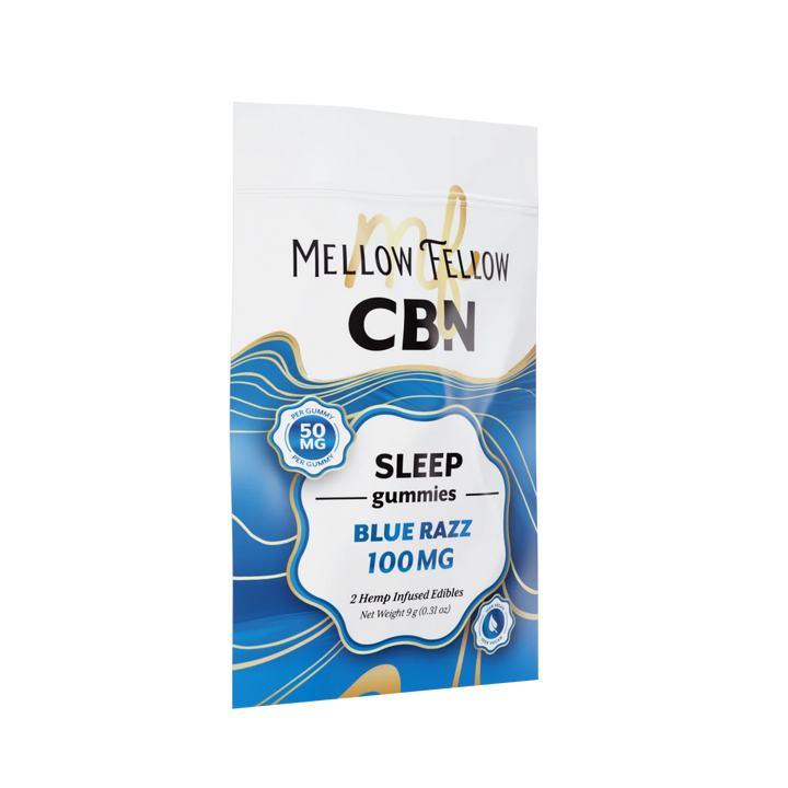 Sleep CBN Gummies 100mg - Blue Razz - Mellow Fellow