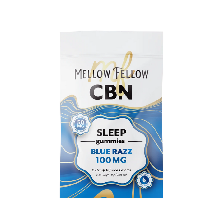 Sleep CBN Gummies 100mg - Blue Razz - Mellow Fellow