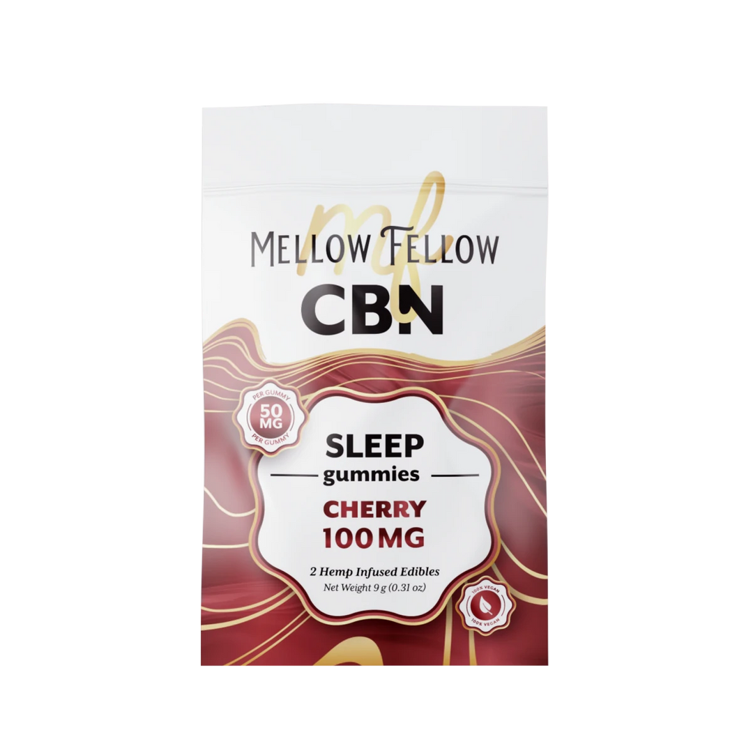 Sleep CBN Gummies 100mg - Cherry - Mellow Fellow