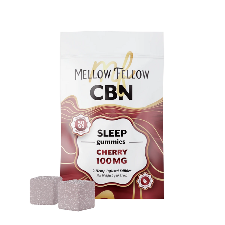 Sleep CBN Gummies 100mg - Cherry - Mellow Fellow