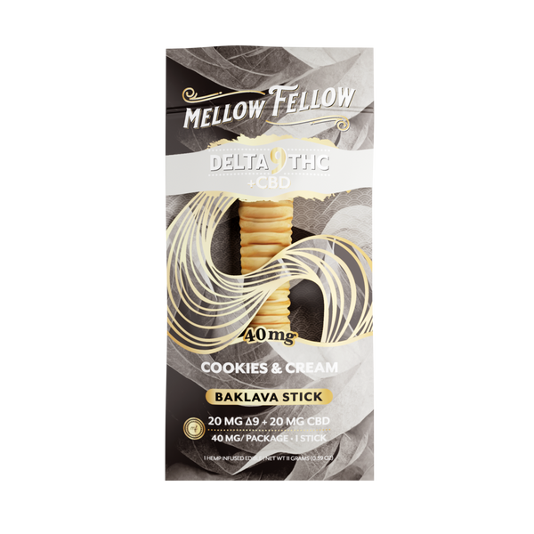 Delta 9 THC + CBD Baklava Sticks - Cookies & Cream 40mg