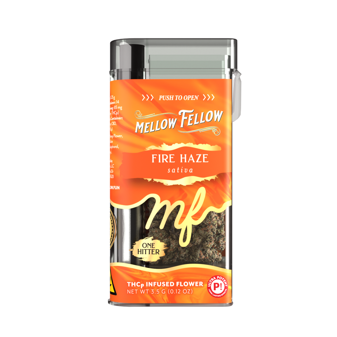 THCp Flower 3.5g Exotic Jar + One Hitter - Fire Haze (Sativa)