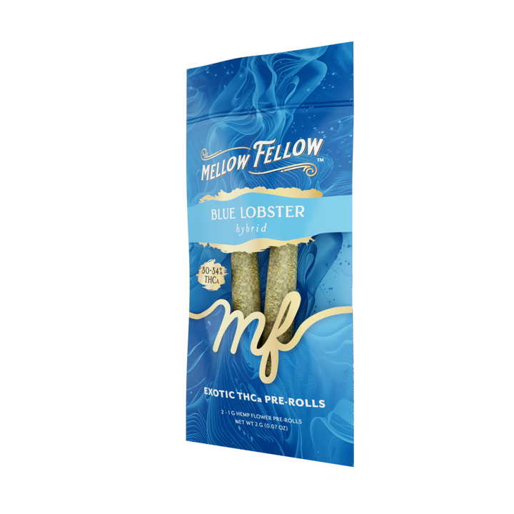 THCa Prerolls - 2 pc 2g Private Reserve Exotic - Blue Lobster (Hybrid) Mellow Fellow THCa Prerolls - 2 pc 2g Private Reserve Exotic - Blue Lobster (Hybrid) Mellow Fellow