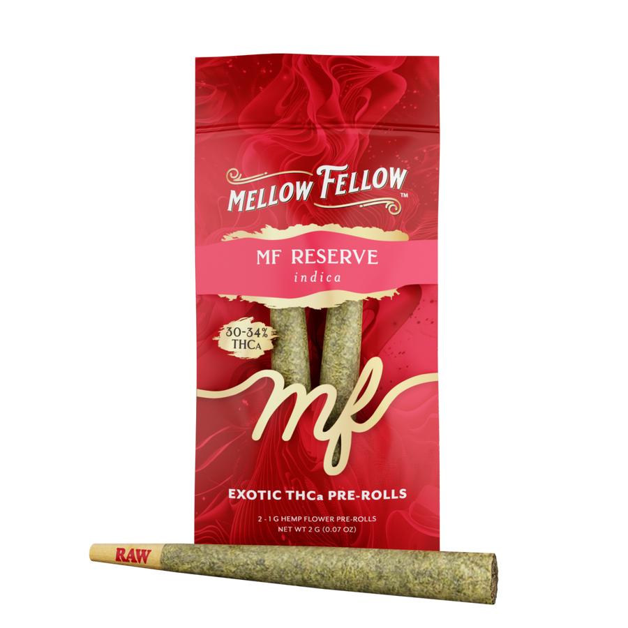 THCa Prerolls - 2 pc 2g Private Reserve Exotic - MF Reserve (Indica) - Mellow Fellow