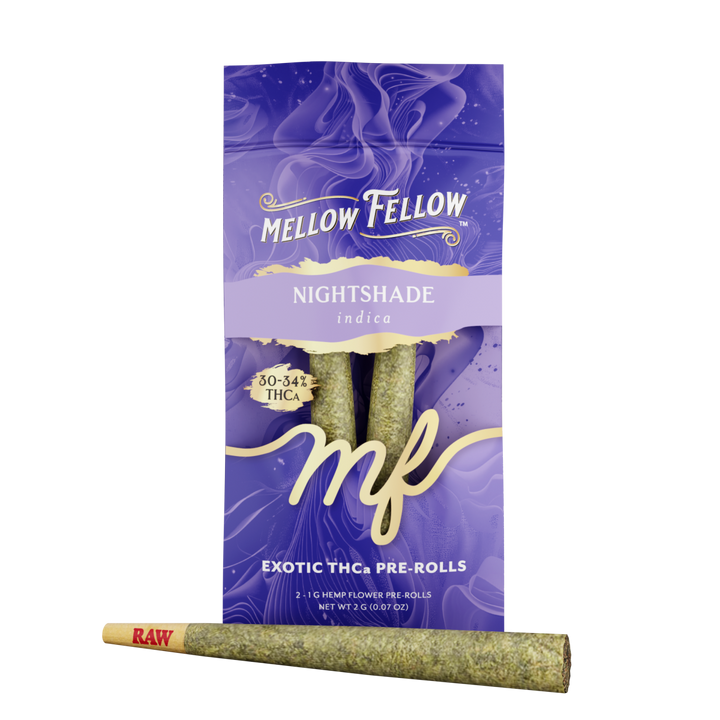 THCa Prerolls - 2 pc 2g Private Reserve Exotic - Nightshade (Indica) - Mellow Fellow