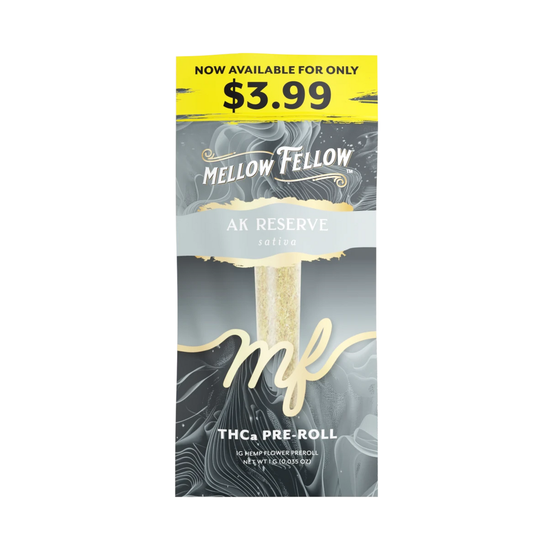 THCa 1g Preroll - AK Reserve (Sativa) - Mellow Fellow