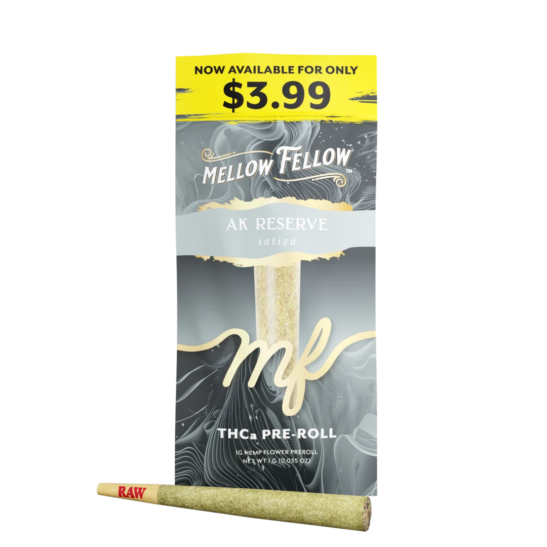 THCa 1g Preroll - AK Reserve (Sativa) - Mellow Fellow
