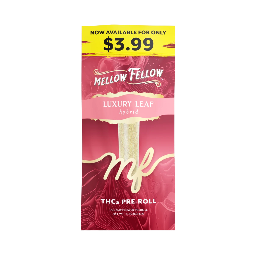 THCa 1g Preroll - Luxury Leaf (Hybrid) - Mellow Fellow