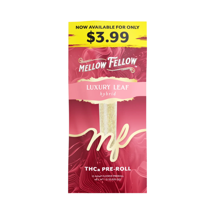 THCa 1g Preroll - Luxury Leaf (Hybrid) - Mellow Fellow