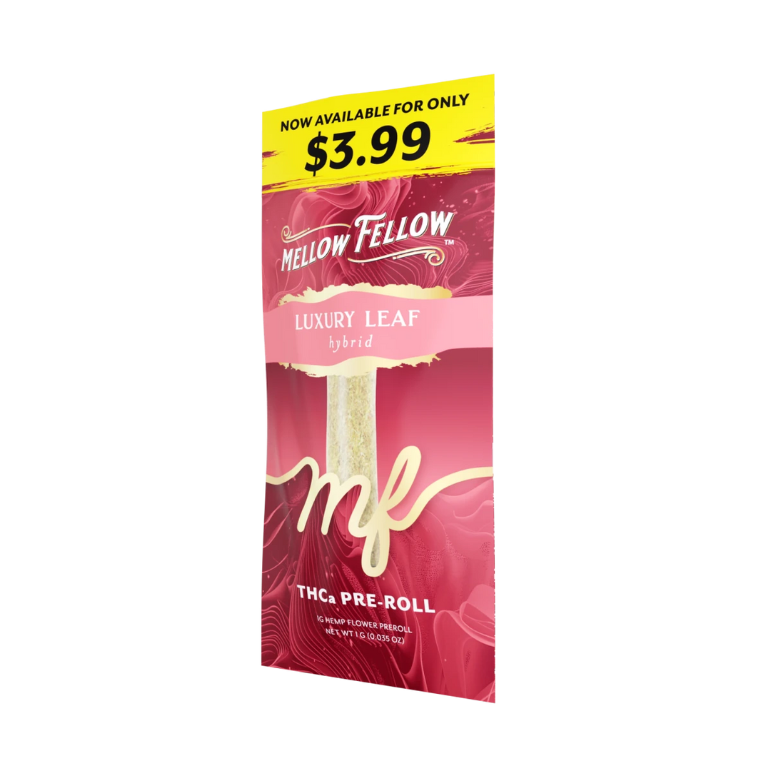 THCa 1g Preroll - Luxury Leaf (Hybrid) - Mellow Fellow