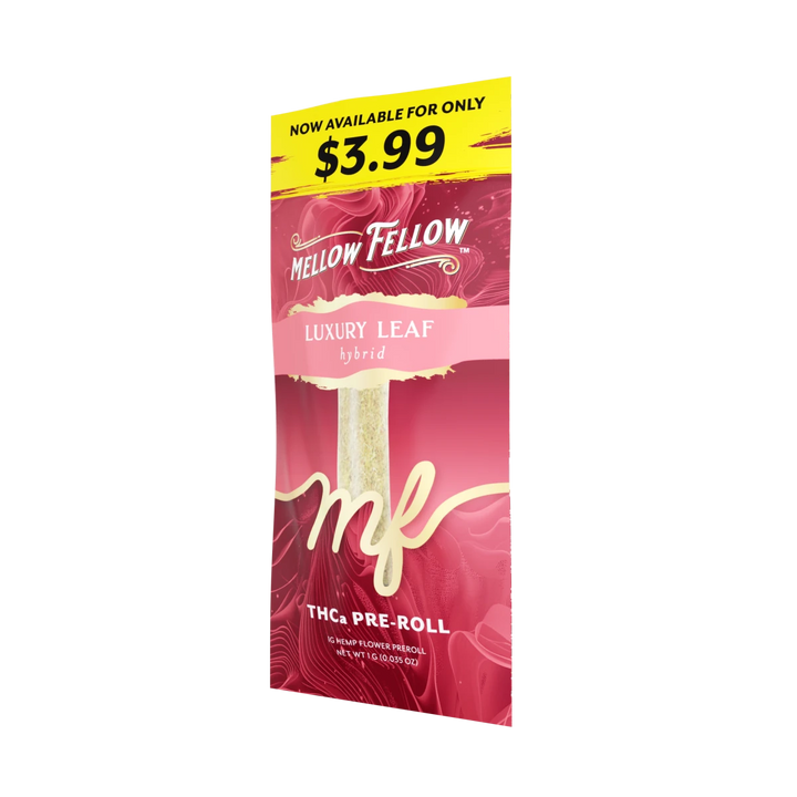THCa 1g Preroll - Luxury Leaf (Hybrid) - Mellow Fellow