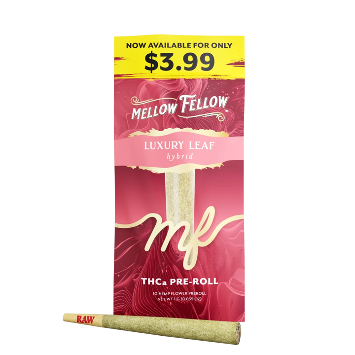 THCa 1g Preroll - Luxury Leaf (Hybrid) - Mellow Fellow