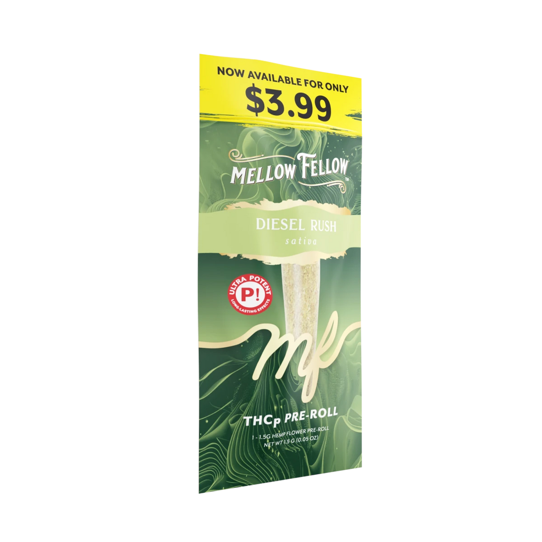 THCp 1g Preroll - Diesel Rush (Sativa) - Mellow Fellow