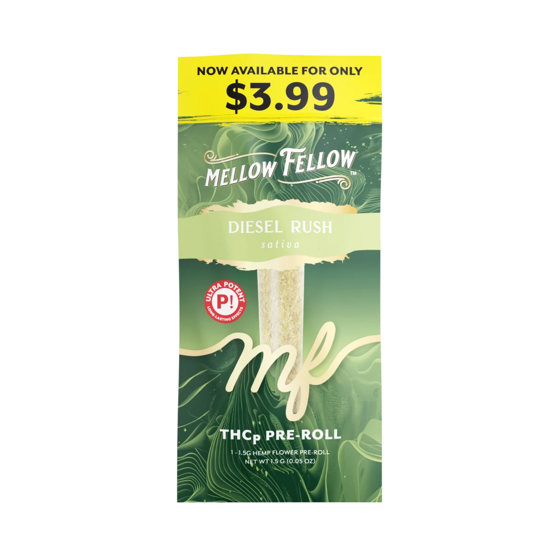 THCp 1g Preroll - Diesel Rush (Sativa) - Mellow Fellow