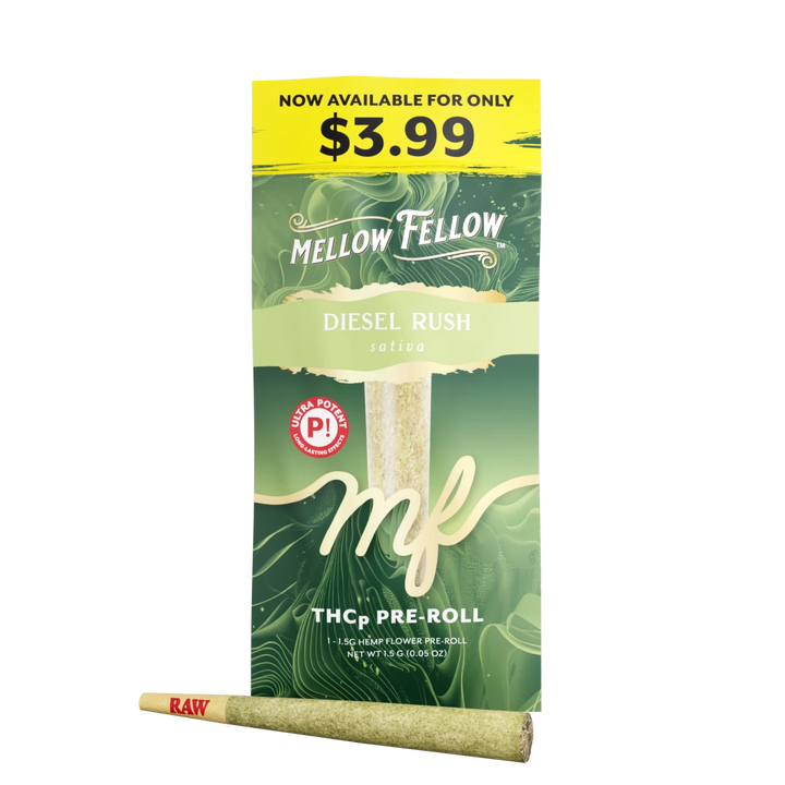 THCp 1g Preroll - Diesel Rush (Sativa) - Mellow Fellow