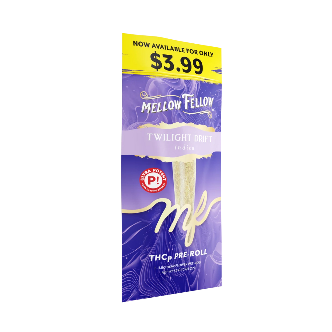 THCp 1g Preroll - Twilight Drift (Indica) - Mellow Fellow