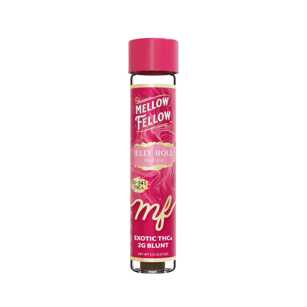 THCa 2g Prerolled Infused Exotic Blunt - Jelly Roll (Indica) - Mellow Fellow