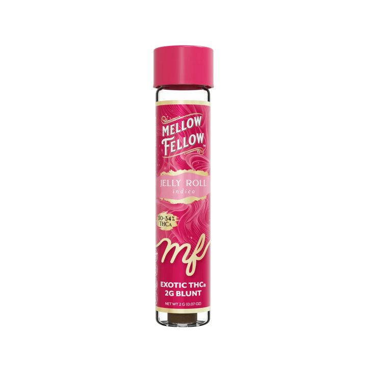 THCa 2g Prerolled Infused Exotic Blunt - Jelly Roll (Indica) - Mellow Fellow