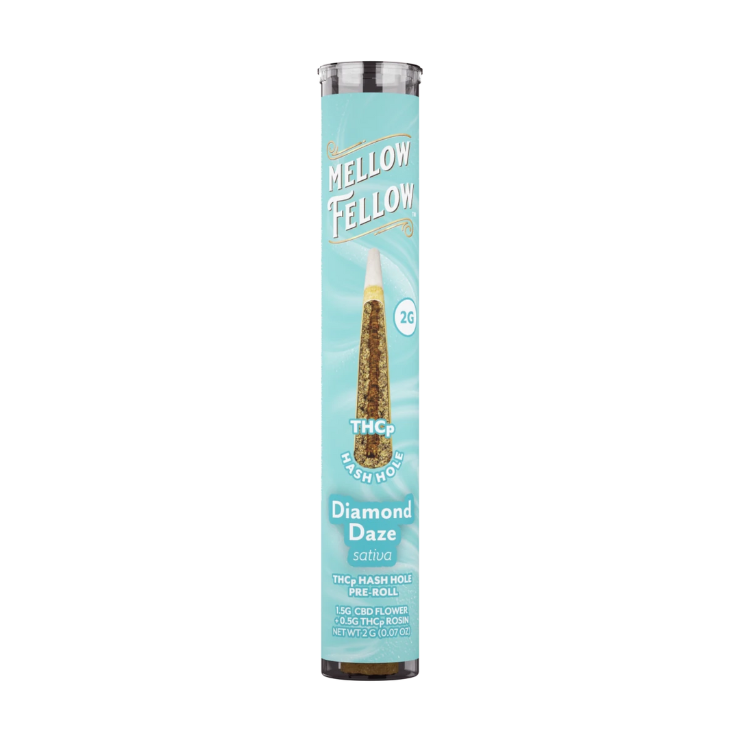 THCp 2g Hash Hole Prerolls - Diamond Daze (Sativa) - Mellow Fellow