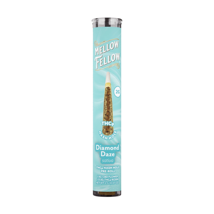THCp 2g Hash Hole Prerolls - Diamond Daze (Sativa) - Mellow Fellow