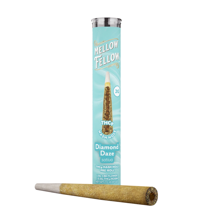 THCp 2g Hash Hole Prerolls - Diamond Daze (Sativa) - Mellow Fellow