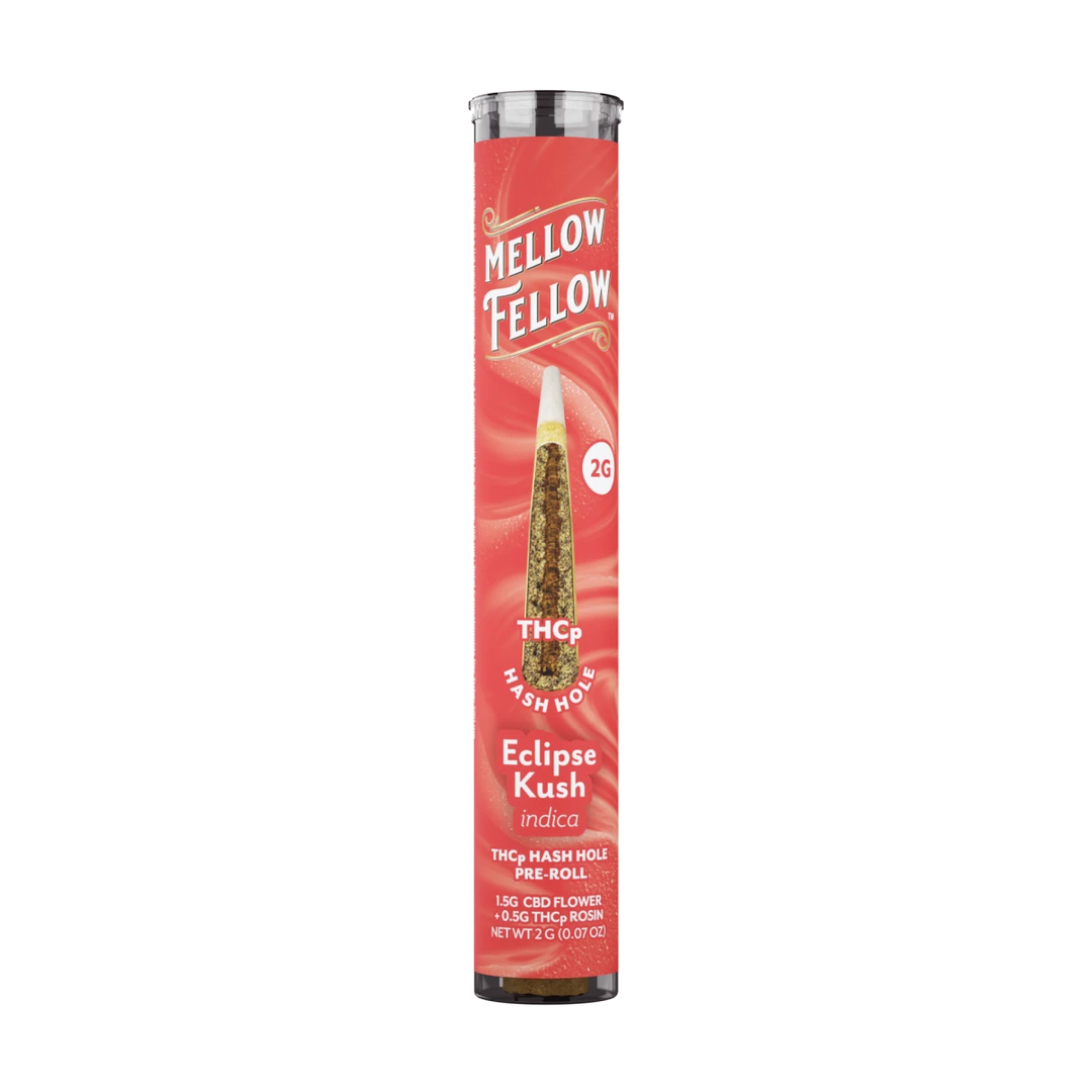 THCp 2g Hash Hole Prerolls - Eclipse Kush (Indica) - Mellow Fellow