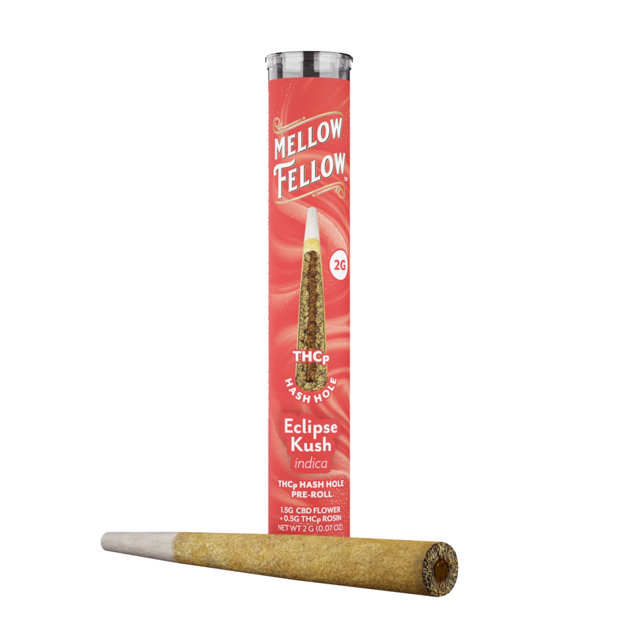 THCp 2g Hash Hole Prerolls - Eclipse Kush (Indica) - Mellow Fellow