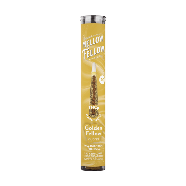 THCp 2g Hash Hole Prerolls - Golden Fellow (Hybrid) - Mellow Fellow