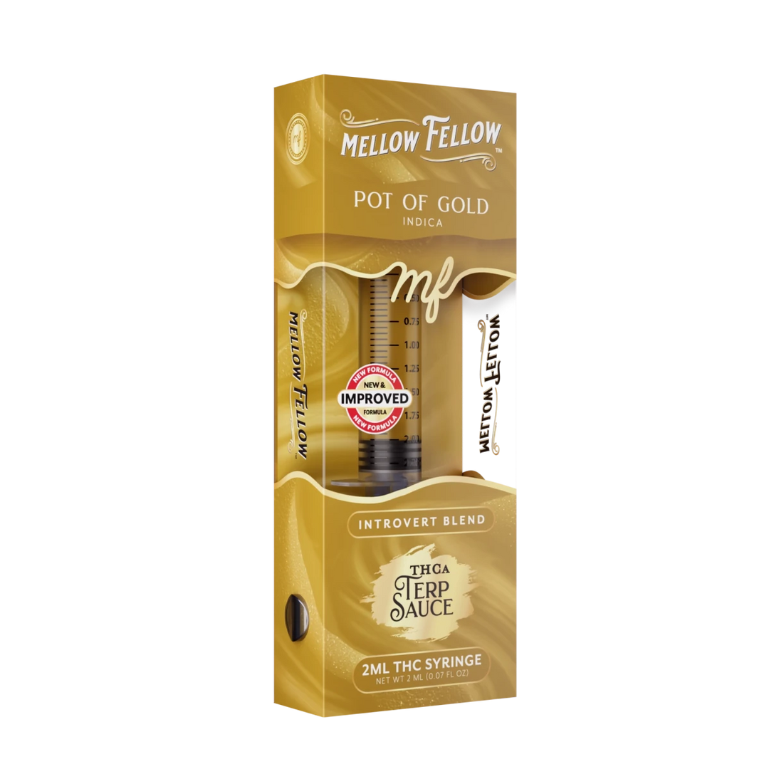 Introvert Blend - Terp Sauce 2ml Syringe - Pot of Gold (Indica) - Mellow Fellow