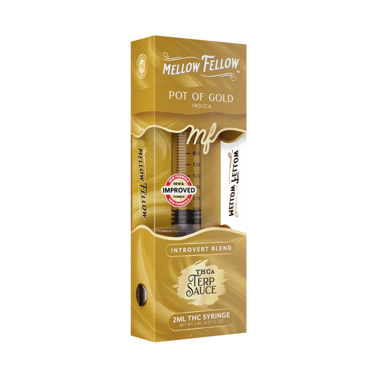 Introvert Blend - Terp Sauce 2ml Syringe - Pot of Gold (Indica) - Mellow Fellow