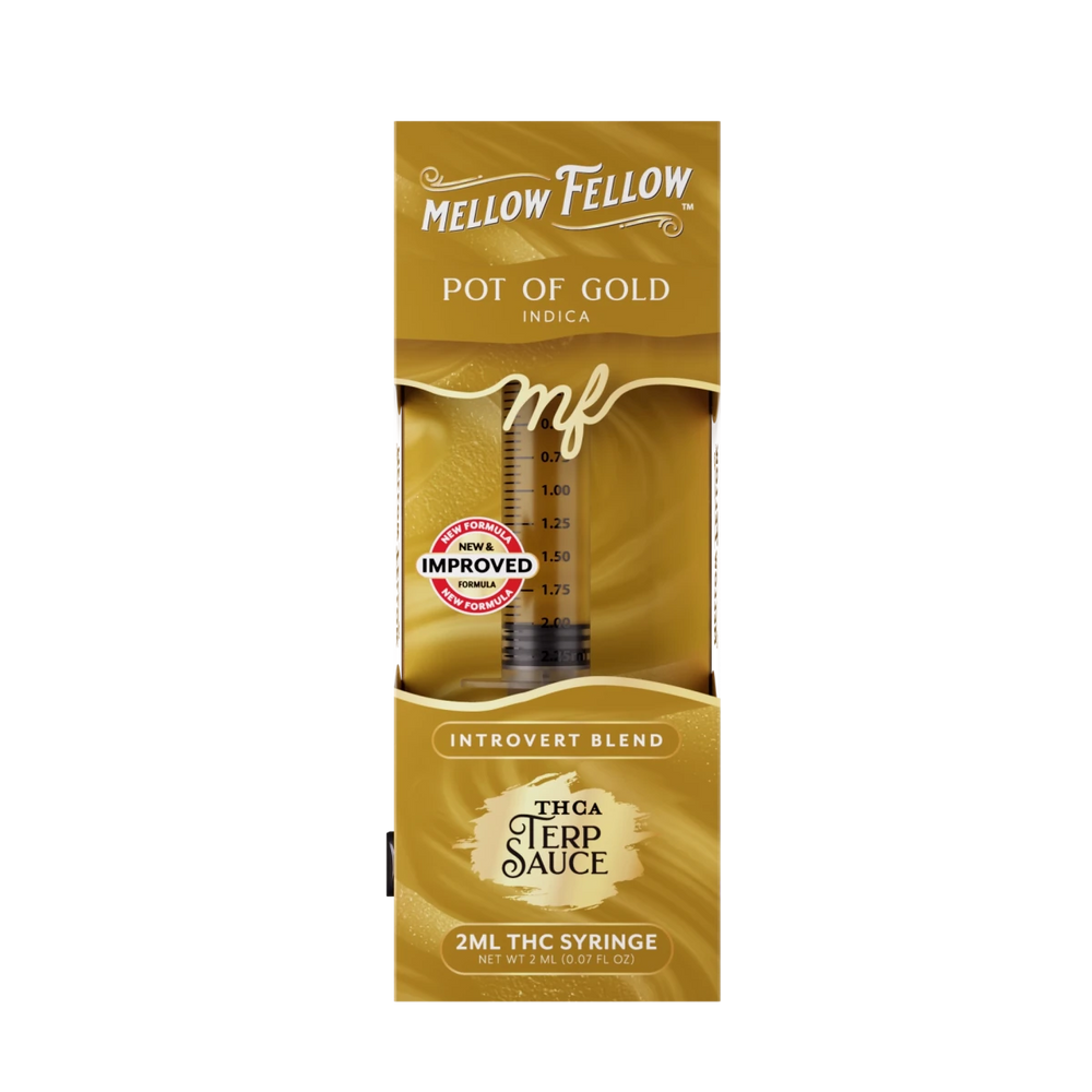 Introvert Blend - Terp Sauce 2ml Syringe - Pot of Gold (Indica) - Mellow Fellow