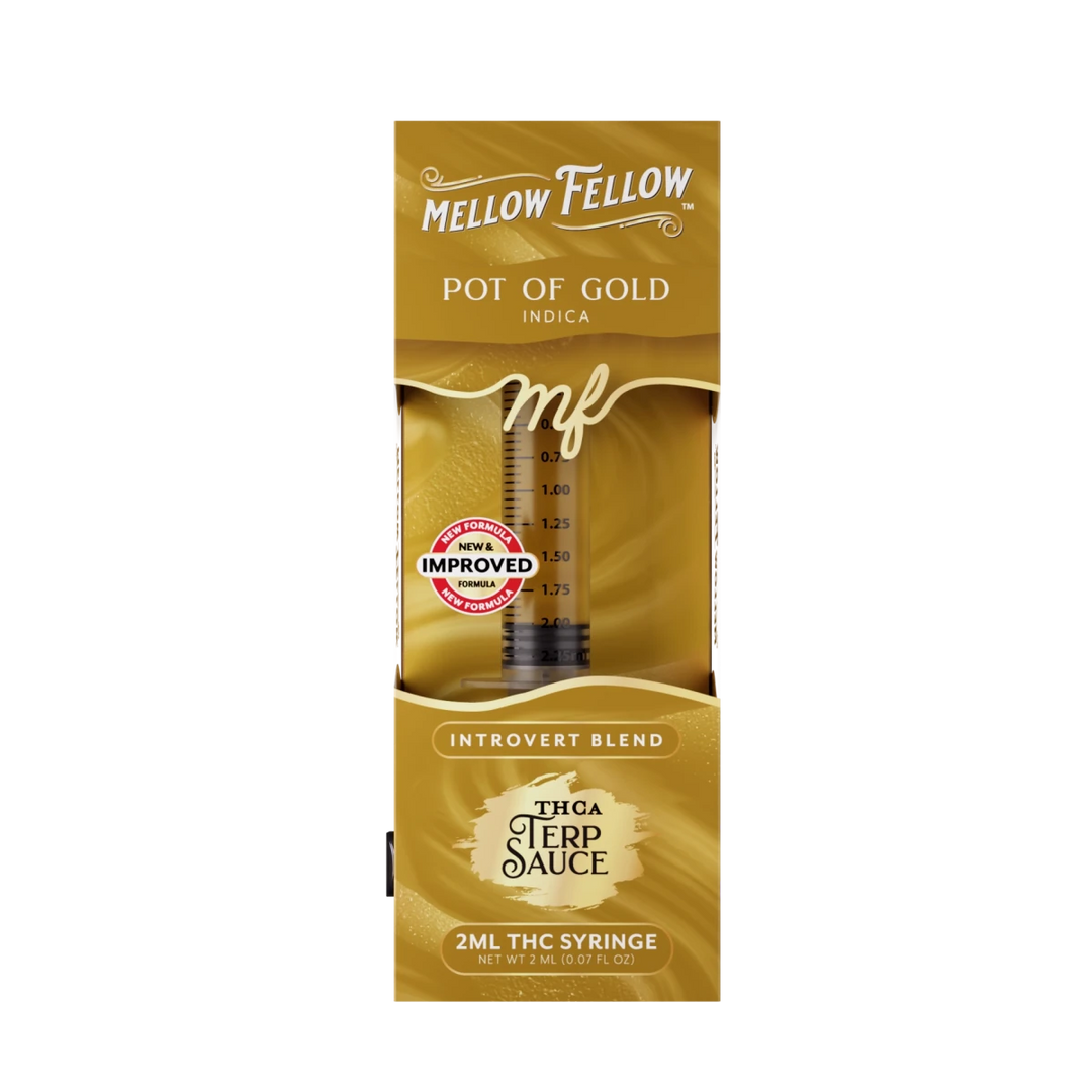 Introvert Blend - Terp Sauce 2ml Syringe - Pot of Gold (Indica) - Mellow Fellow