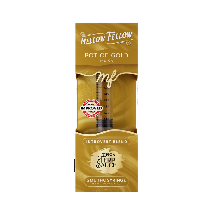 Introvert Blend - Terp Sauce 2ml Syringe - Pot of Gold (Indica) - Mellow Fellow