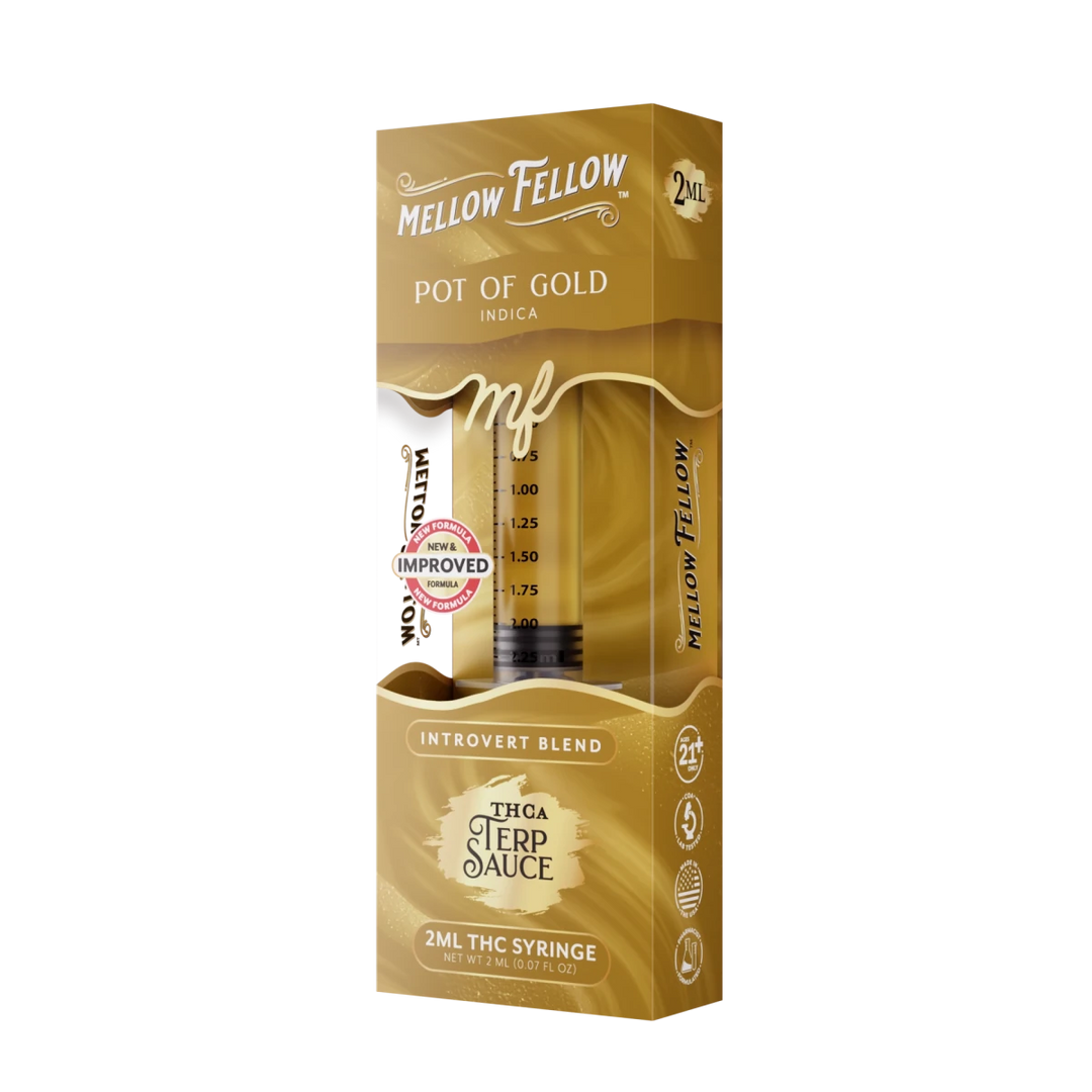 Introvert Blend - Terp Sauce 2ml Syringe - Pot of Gold (Indica) - Mellow Fellow