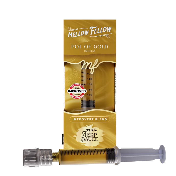 Introvert Blend - Terp Sauce 2ml Syringe - Pot of Gold (Indica) - Mellow Fellow