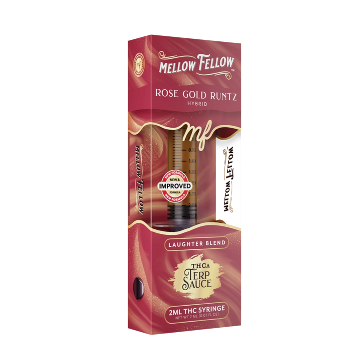 Laughter Blend - Terp Sauce 2ml Syringe - Rose Gold Runtz (Hybrid) - Mellow Fellow