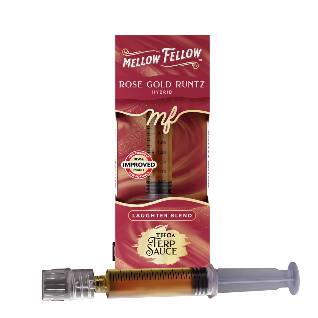 Laughter Blend - Terp Sauce 2ml Syringe - Rose Gold Runtz (Hybrid) - Mellow Fellow