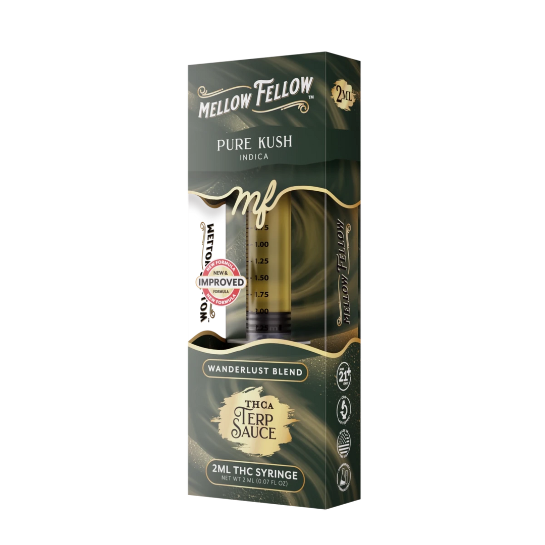 Wanderlust Blend - Terp Sauce 2ml Syringe - Pure Kush (Indica) - Mellow Fellow