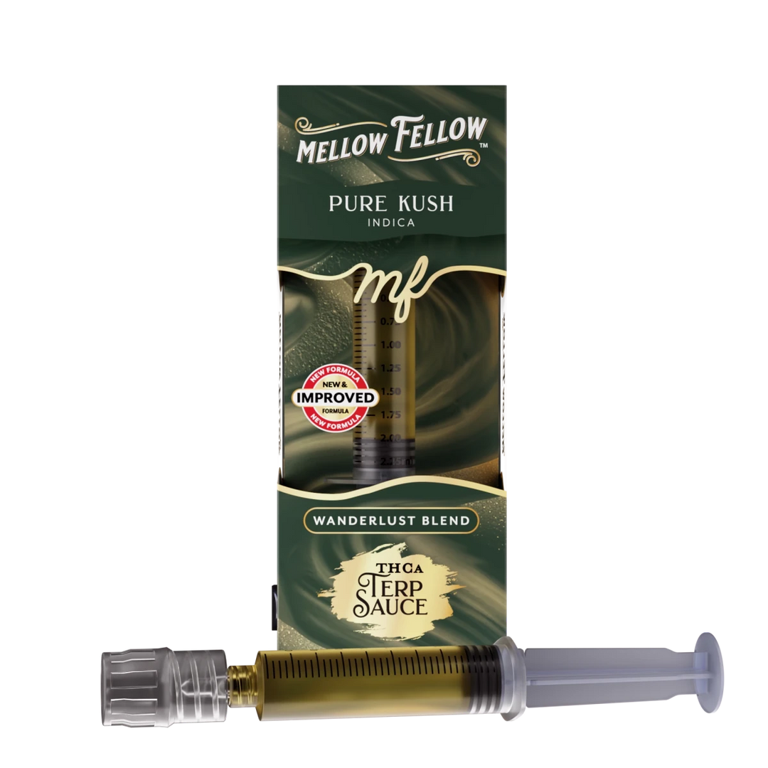 Wanderlust Blend - Terp Sauce 2ml Syringe - Pure Kush (Indica) - Mellow Fellow