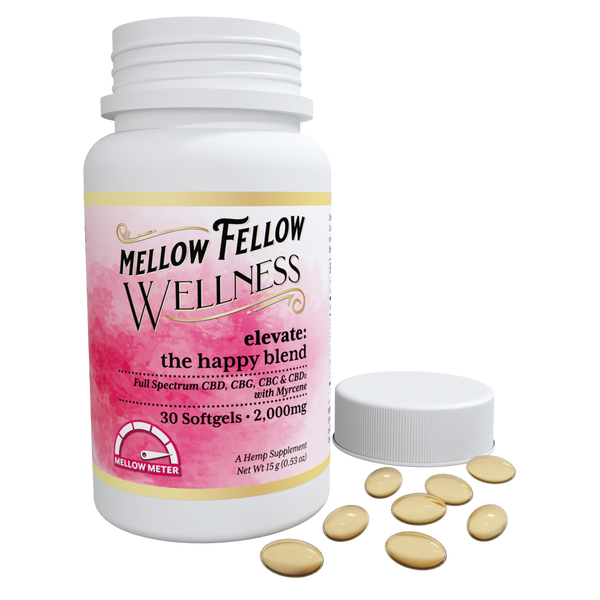 Wellness Softgel Capsules - Elevate: The Happy Blend - 2000mg - 30 ct