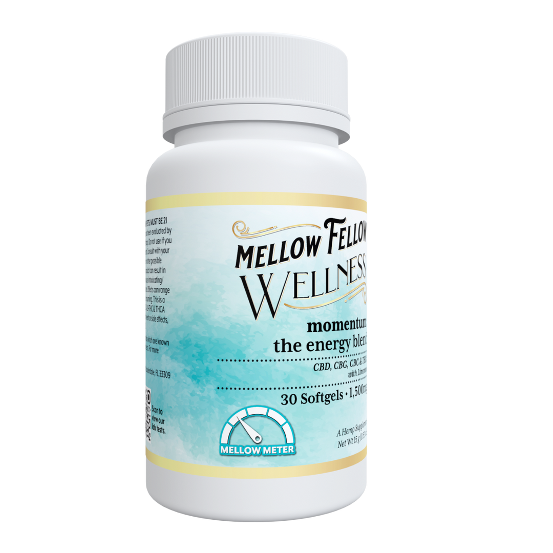 Wellness Softgel Capsules - Momentum: The Energy Blend - 1500mg - 30 ct - Mellow Fellow