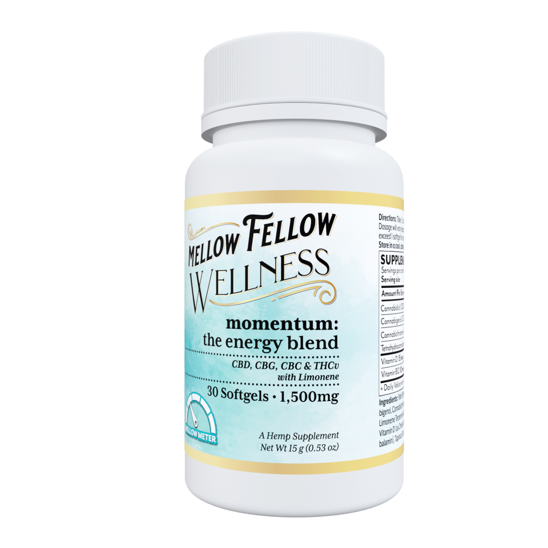 Wellness Softgel Capsules - Momentum: The Energy Blend - 1500mg - 30 ct - Mellow Fellow