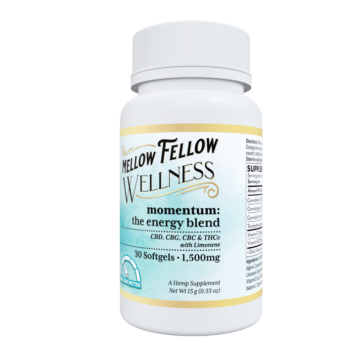 Wellness Softgel Capsules - Momentum: The Energy Blend - 1500mg - 30 ct - Mellow Fellow