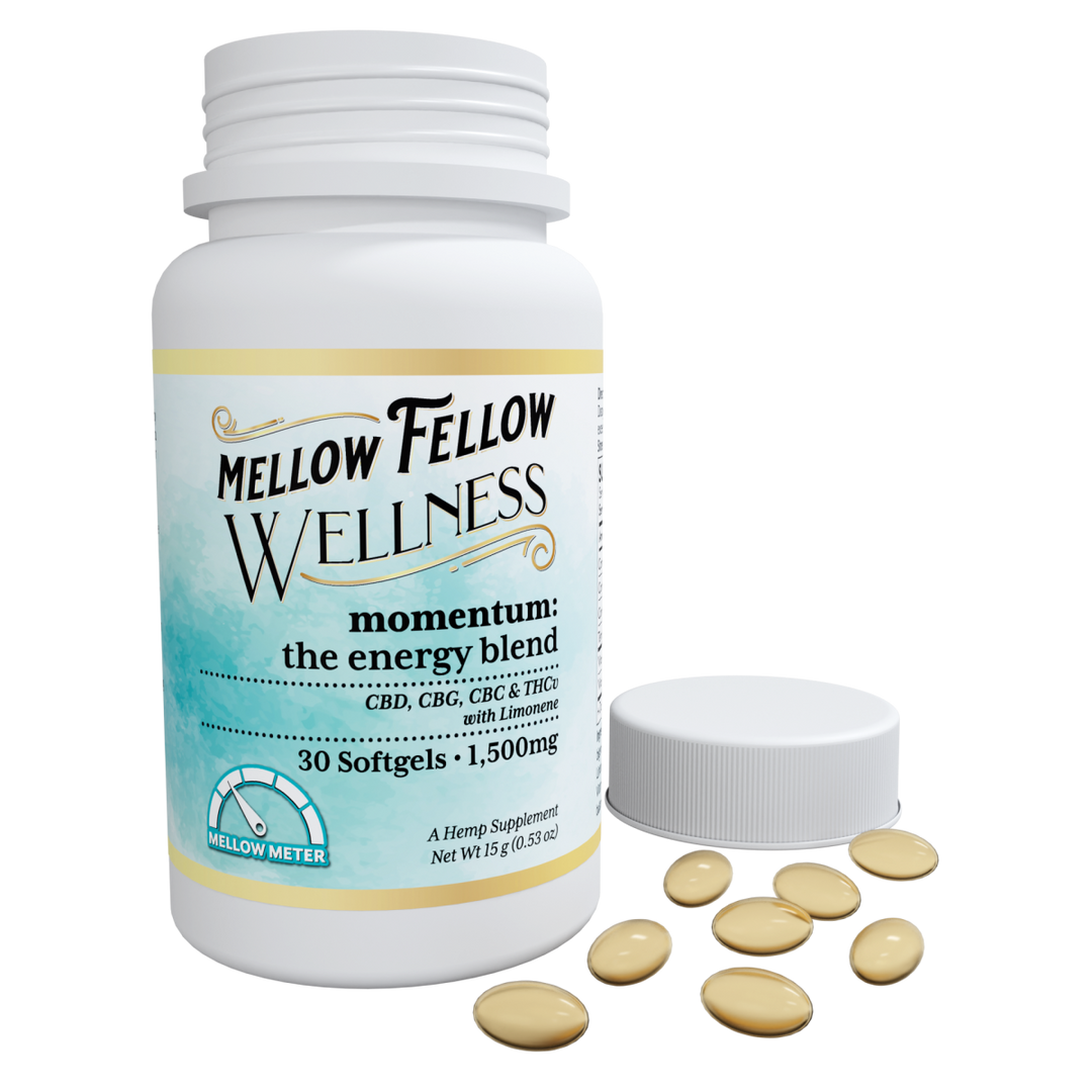 Wellness Softgel Capsules - Momentum: The Energy Blend - 1500mg - 30 ct - Mellow Fellow