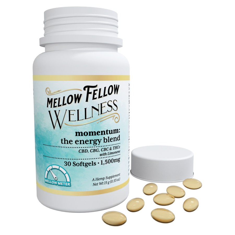 Wellness Softgel Capsules - Momentum: The Energy Blend - 1500mg - 30 ct - Mellow Fellow
